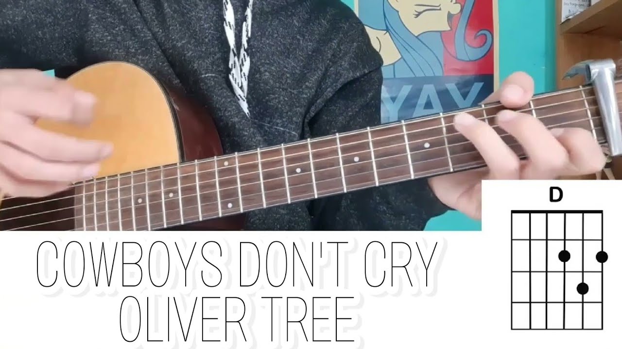 Como Tocar COWBOYS DON'S CRY de OLIVER TREE || Tutorial Facil Para Guitarra Acustica