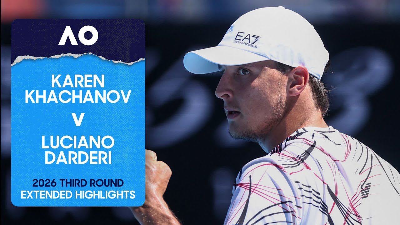 Karen Khachanov v Luciano Darderi Extended Highlights | Australian Open 2026 Third Round