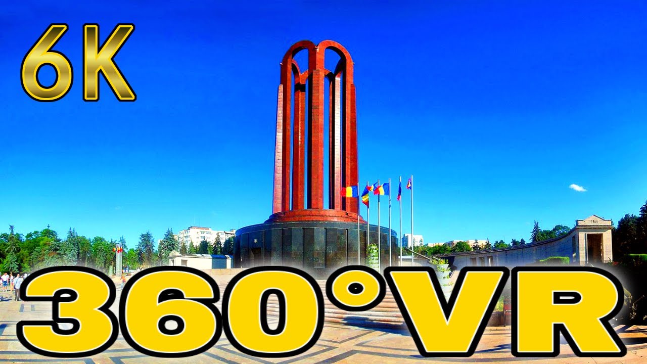 360&deg; VR Carol Park Walkin Mausoleum Of Heroes Bucharest Travel Romania Holiday 6K Virtual Reality 4K
