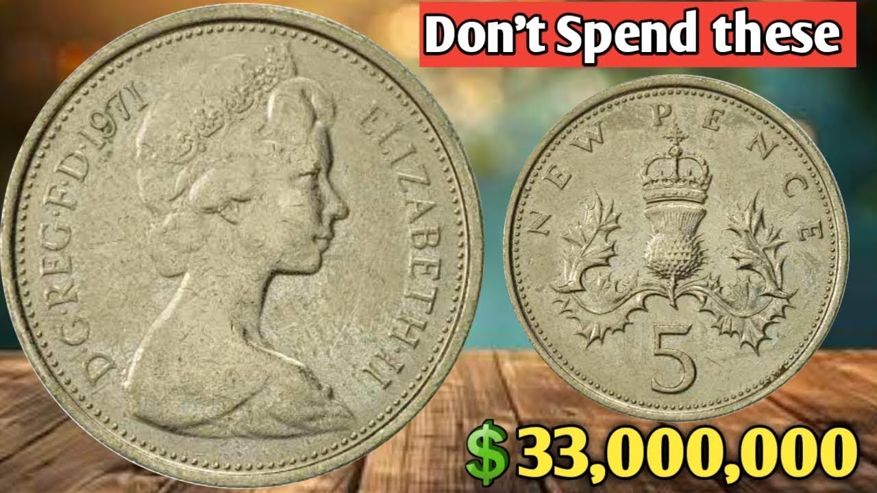 1971 UK 5 Pence Coin Value 💰 | Most Valuable British 5p Coins Explained | Auction Price in Dollars