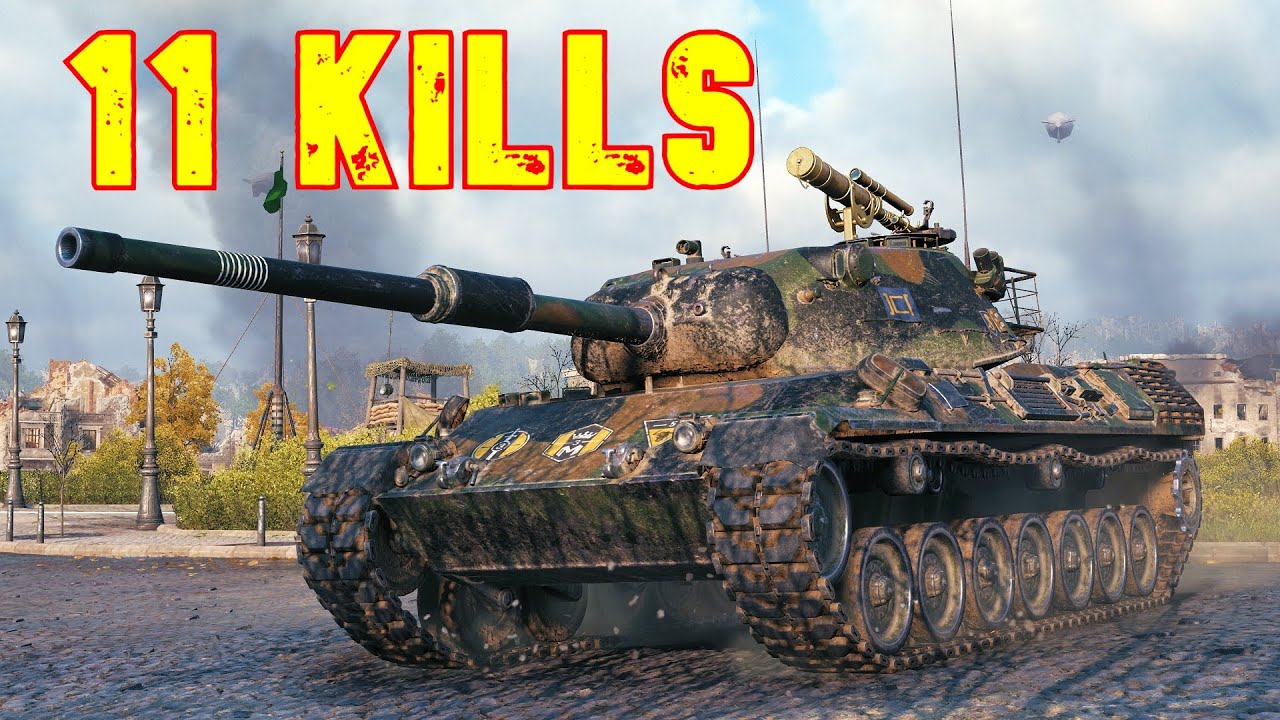 World of Tanks Leopard 1 - Destroy 11 Tanks In 4 Minutes.