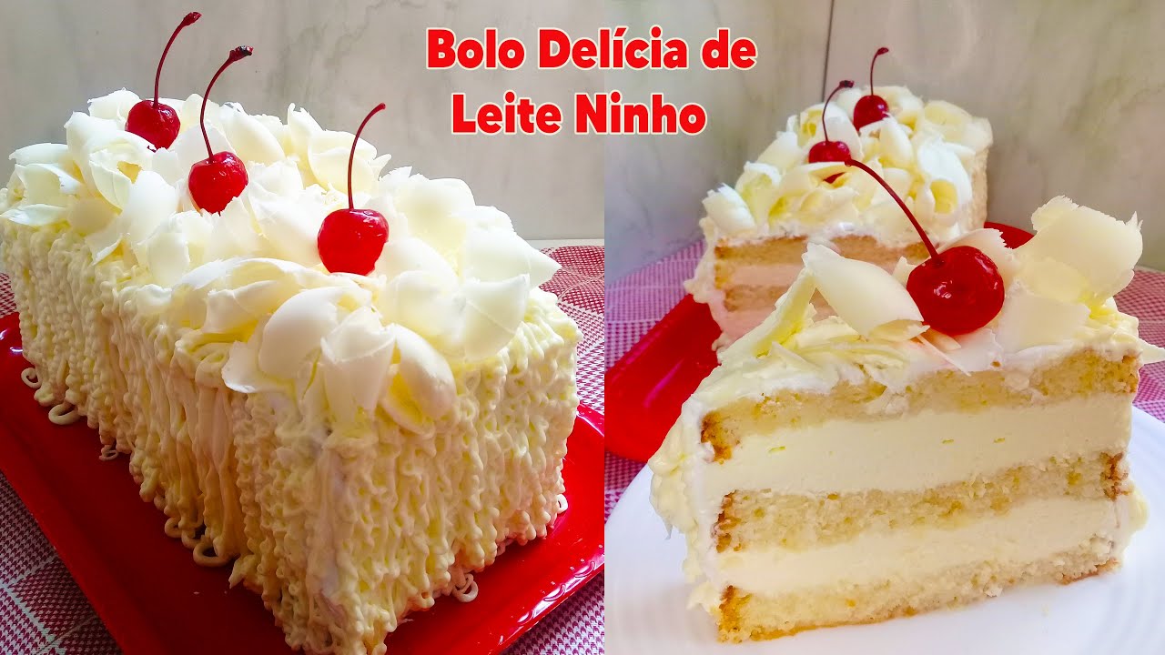 Cenas fortes!!! DELÍCIA DE LEITE NINHO!!! O bolo de vitrine mais famoso de todos os tempos!