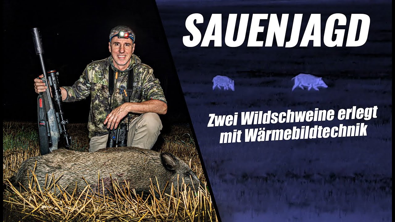 Nachtjagd auf Wildschweine mit W&auml;rmebild - The Ultimate Thermal Night Hunt