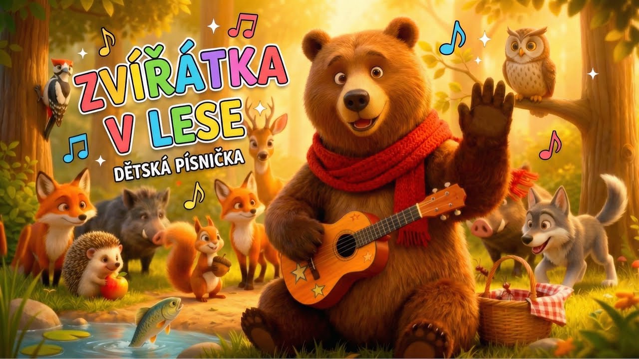 🌲 Zvířátka v lese – Naučná písnička pro děti (CZ)