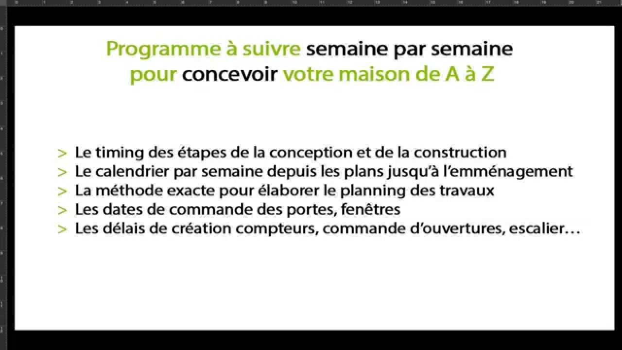 Planning de travaux pour construire sa maison