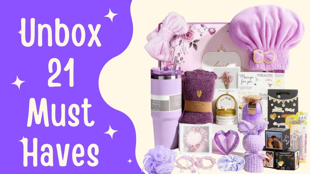 Unique Gift for Mom, Girlfriend & Wife &ndash; 21 Piece DIY Pop-Up Box + Self-Care Set