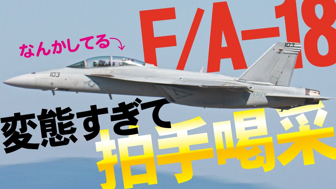 【岩国FD2025】凄すぎた！F/A-18Fスーパーホーネットが変態飛行連発で拍手喝采