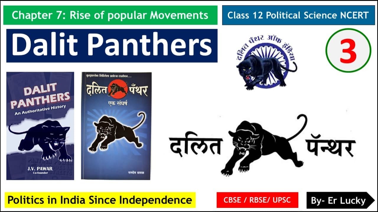 Dalit Panthers -  Political Science Class 12  | Rise of Popular movements