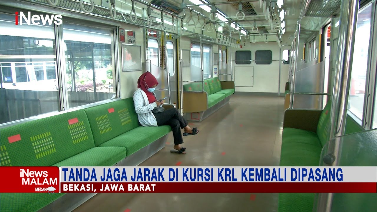 Tanda Jaga Jarak di Kursi KRL Kembali Dipasang #iNewsMalam 15/03