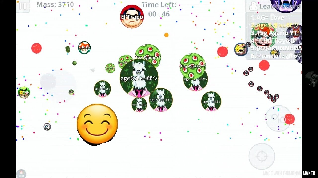 Short Gameplay With Tbg Agario | Tbg's Channel In Description | Dominating Server On Rush Mode😊😊