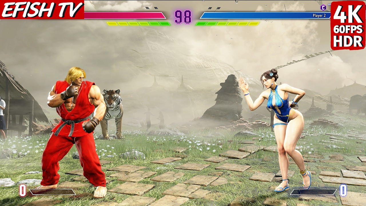 Ken vs Bikini Chun-Li (Hardest AI) - Street Fighter 6