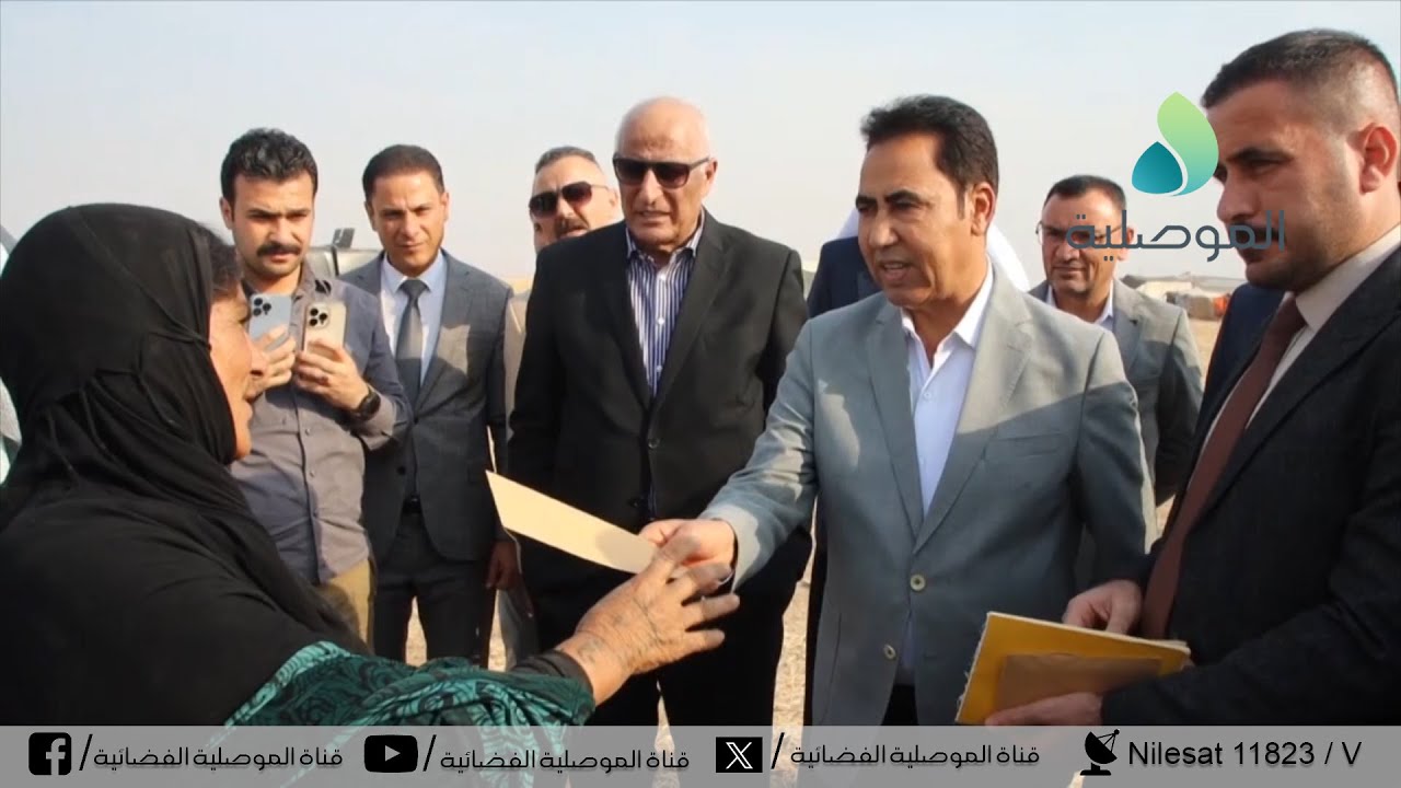 محافظ نينوى يتفقد احوال البدو النزالة والوراريز في جزيرة العياضية ويستمع الى متطلباتهم
