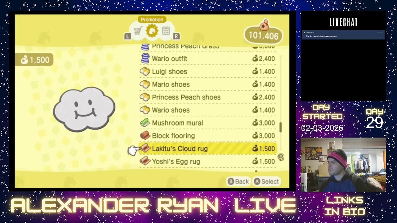 Alexander Ryan LIVE: Playing Animal Crossing everyday for a year Day 29