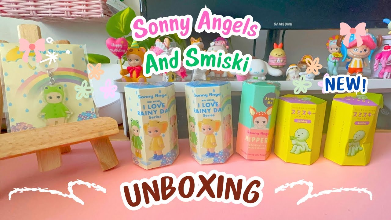 NEW Rainy Day Sonny Angels and Smiski Unboxing | they are all sooo cute! 🐤🐸