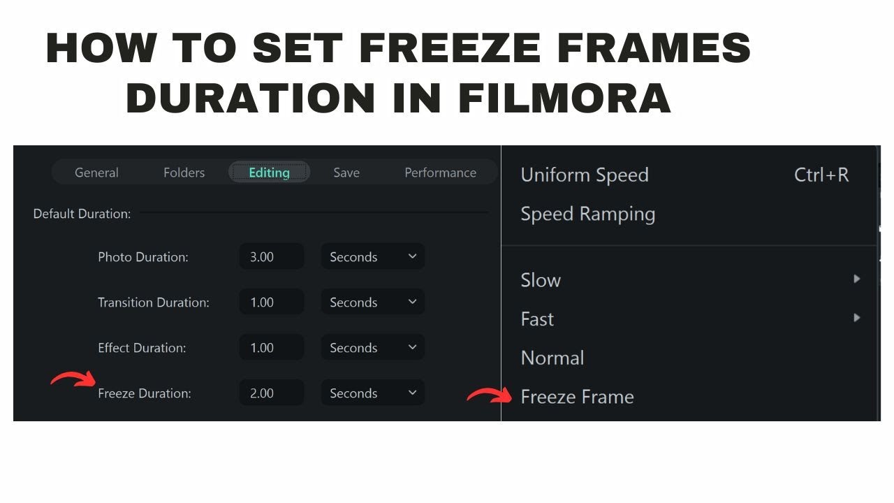 Как установить длительность стоп-кадра в Filmora | Простой урок