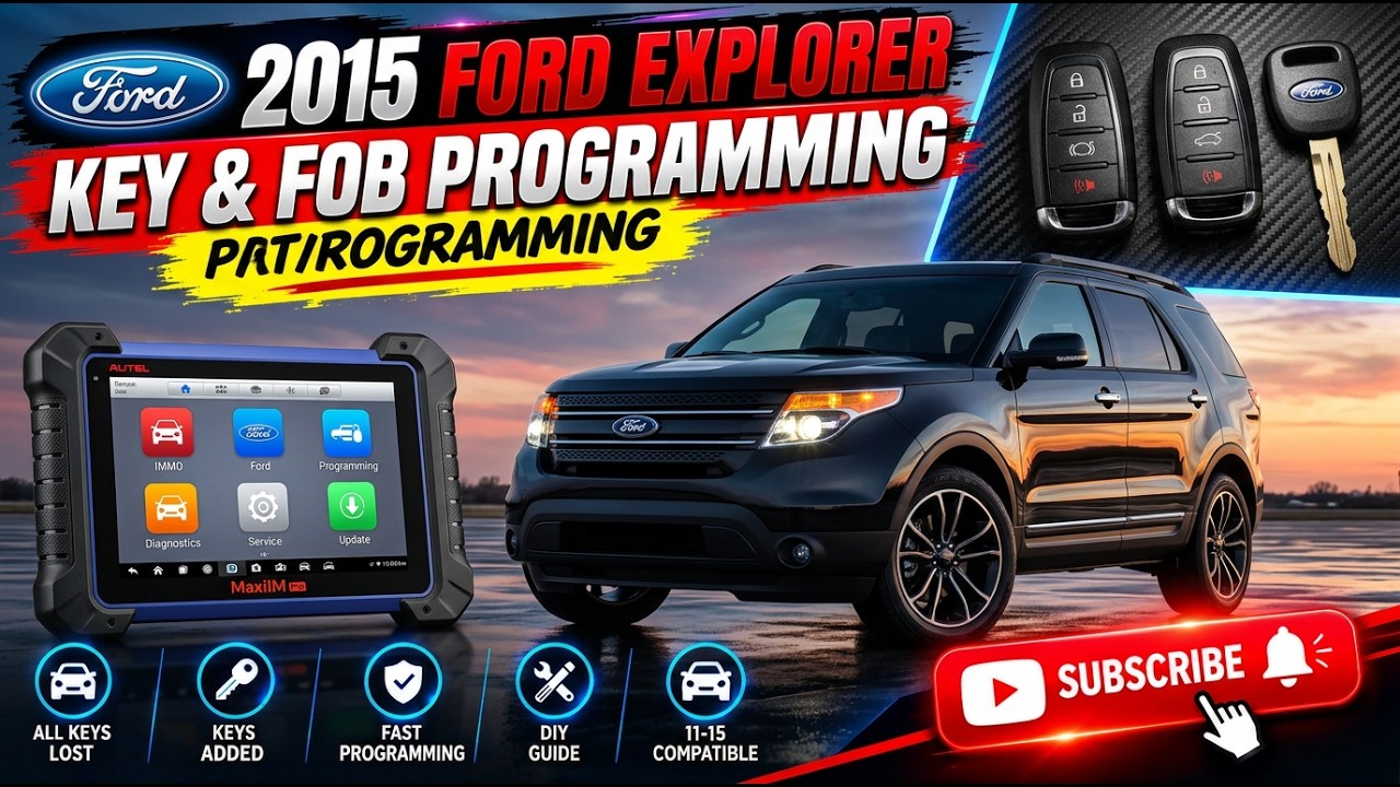 Как запрограммировать ключ и брелок на Ford Explorer 2011-2015 годов с помощью Autel IM608 pro!