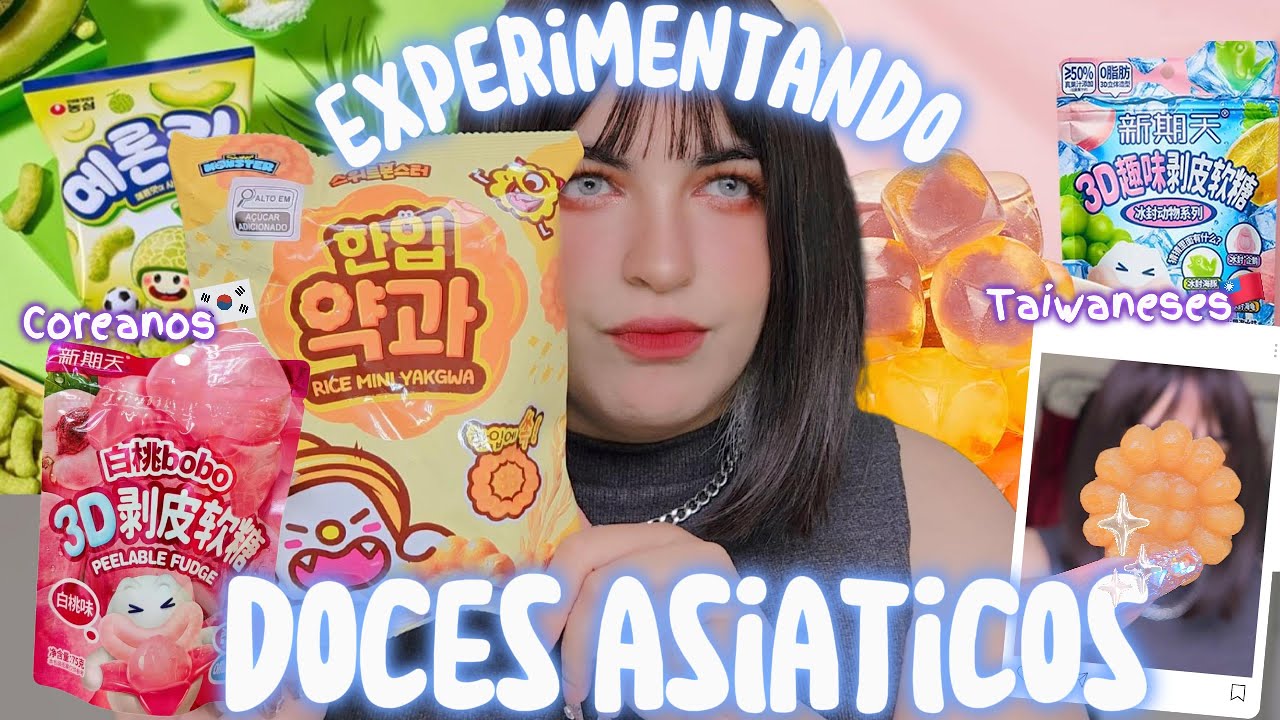 EXPERIMENTANDO DOCES ASIÁTICOS COREANOS E TAIWANESES (CHINESES)/SALGADINHO DE MELÃO?