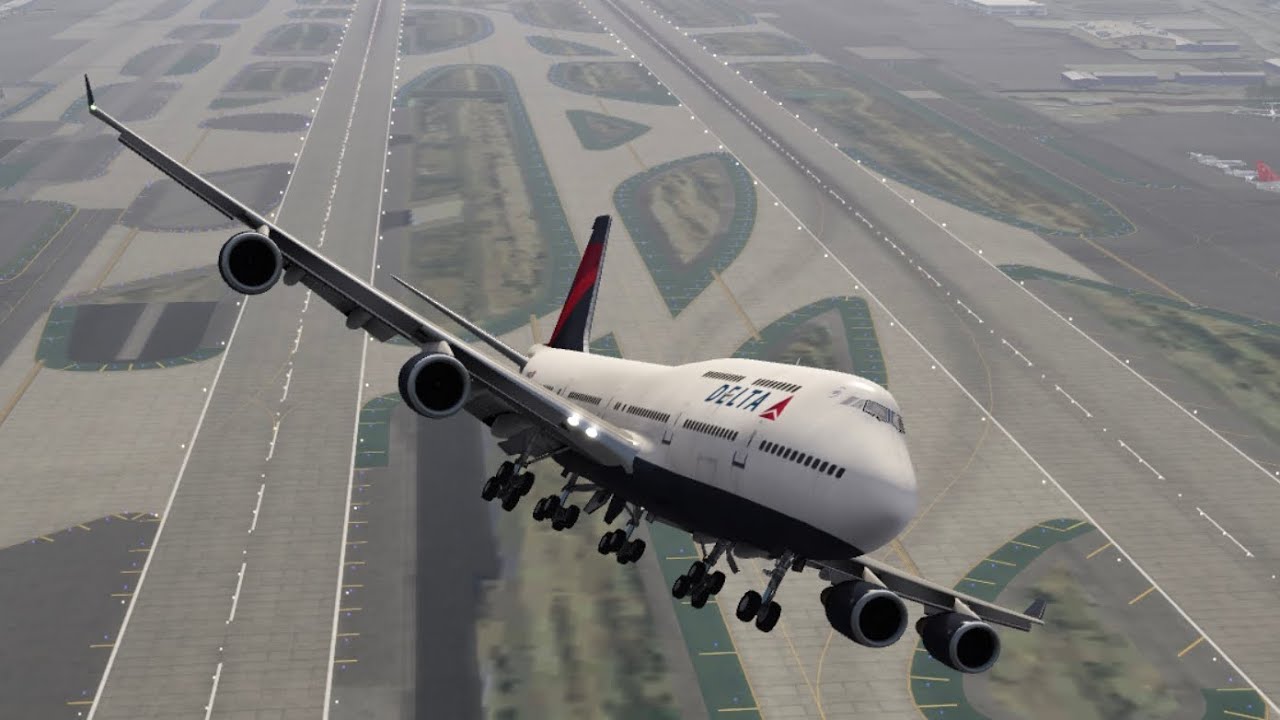 Delta Boeing 747-4 Takeoff At LAX On Aerofly FS!