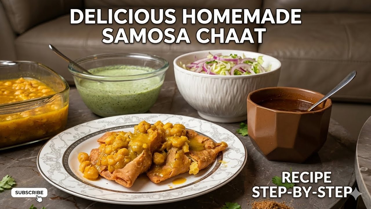 The Urdu/Hindi Choice: Street Style Samosa Chaat Recipe | گھر پر بازار جیسی چاٹ
