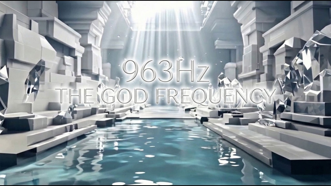 963Hz 宇宙聖殿：在純白光海中重啟你的靈魂藍圖｜提升頻率、開啟高維智慧的洗禮｜4K 超寫實水晶溶洞
