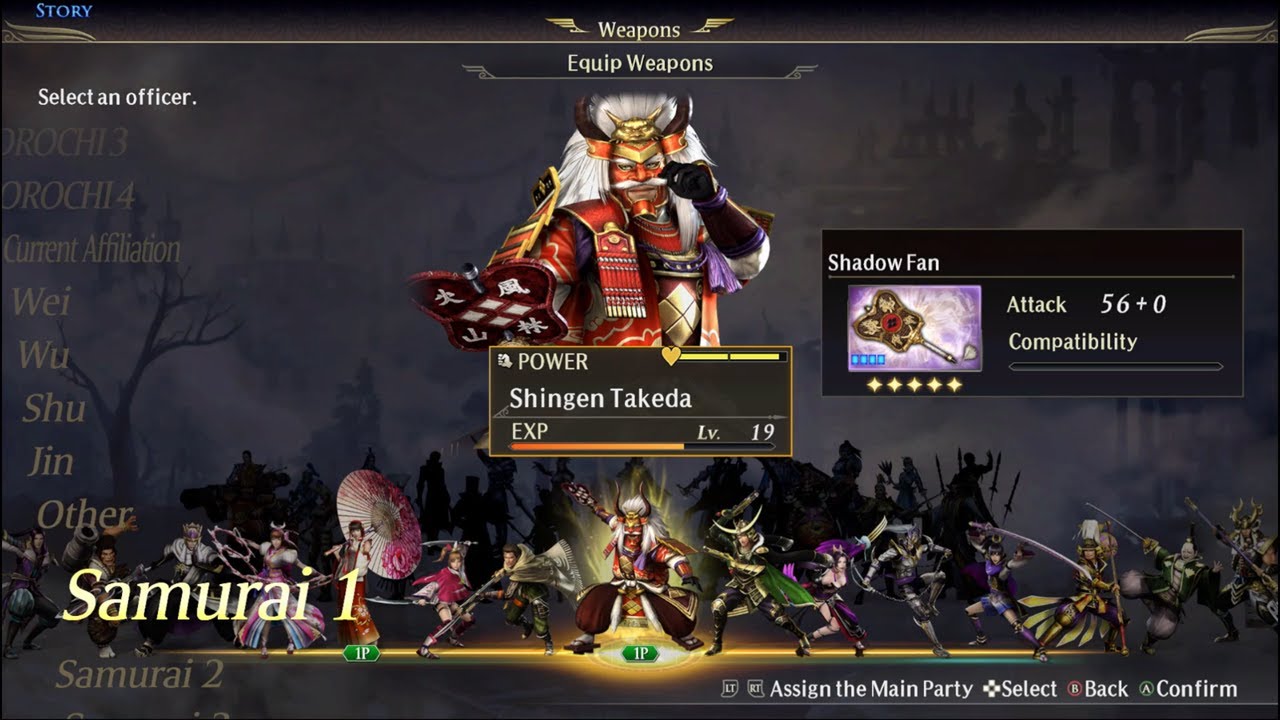 Warriors Orochi 4 Ultimate : Shingen Takeda Unique Weapon (Shadow Fan) [ซับไทย]