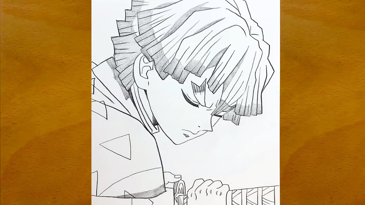 How to draw Zenitsu Agatsuma from Demon Slayer | Anime drawing videos for beginners | Anime drawing