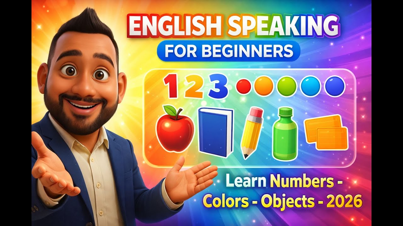 Learn English for Beginners: Numbers, Colors & Objects 2026 #englishvocabulary #LearnEnglish