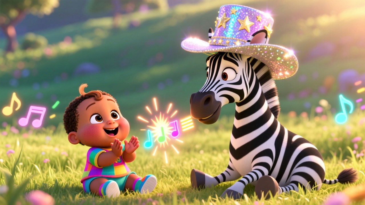 Zebra’s Magical Hat Show 🎩🦓 | Fun Kids Song for Toddlers | Playful Magic Rhyme