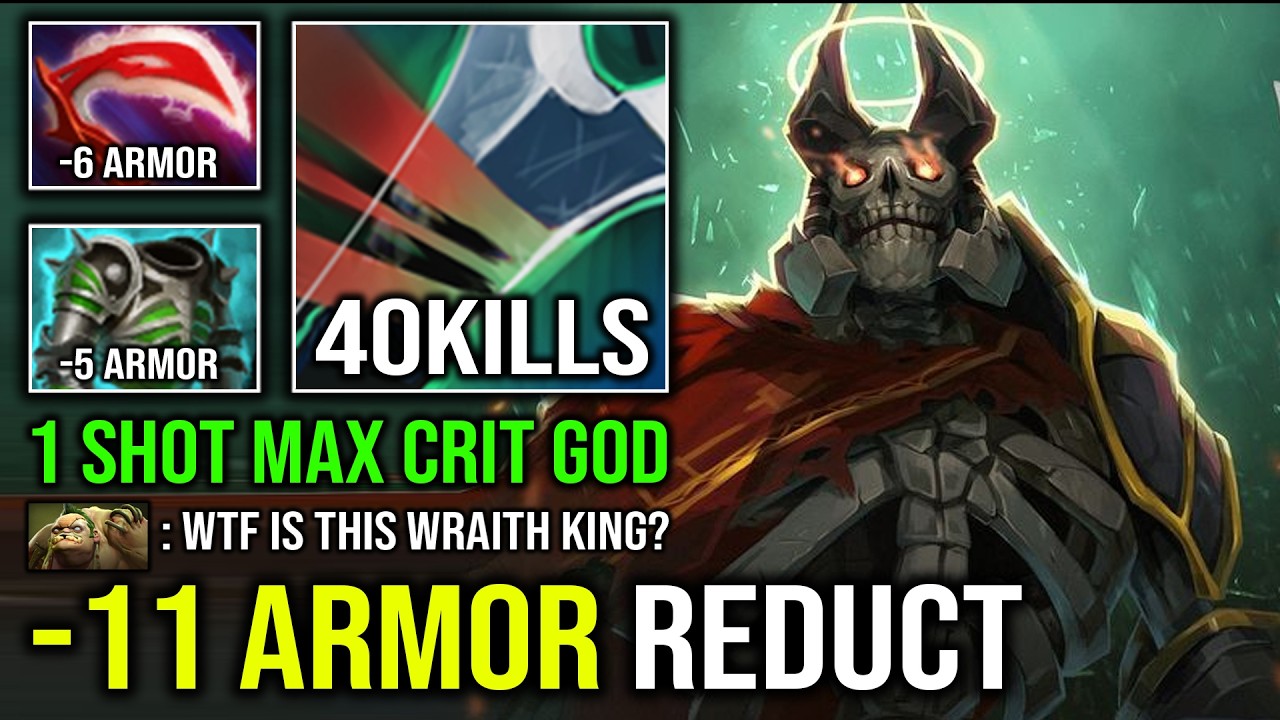 WTF 40KILLS CRIT GOD 11 Armor Reduction Max Desolator AC Raid Boss Carry Wraith King Dota 2