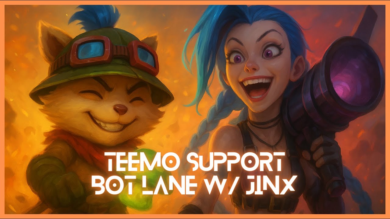 Teemo Support + Jinx Bot Lane = Pure Mayhem 💥 (FULL GAME)