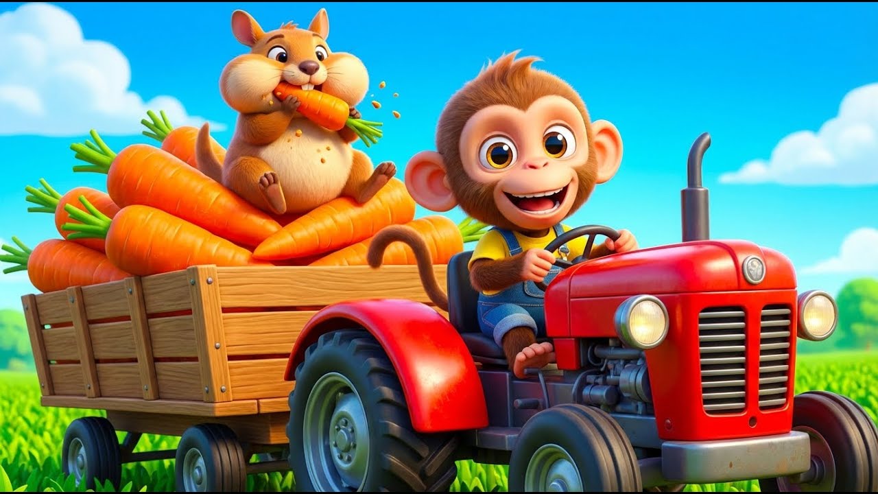 Спасательная команда маленькой обезьянки Ники! 🚒 Мультфильмы про пожарную машину, полицейскую маш...