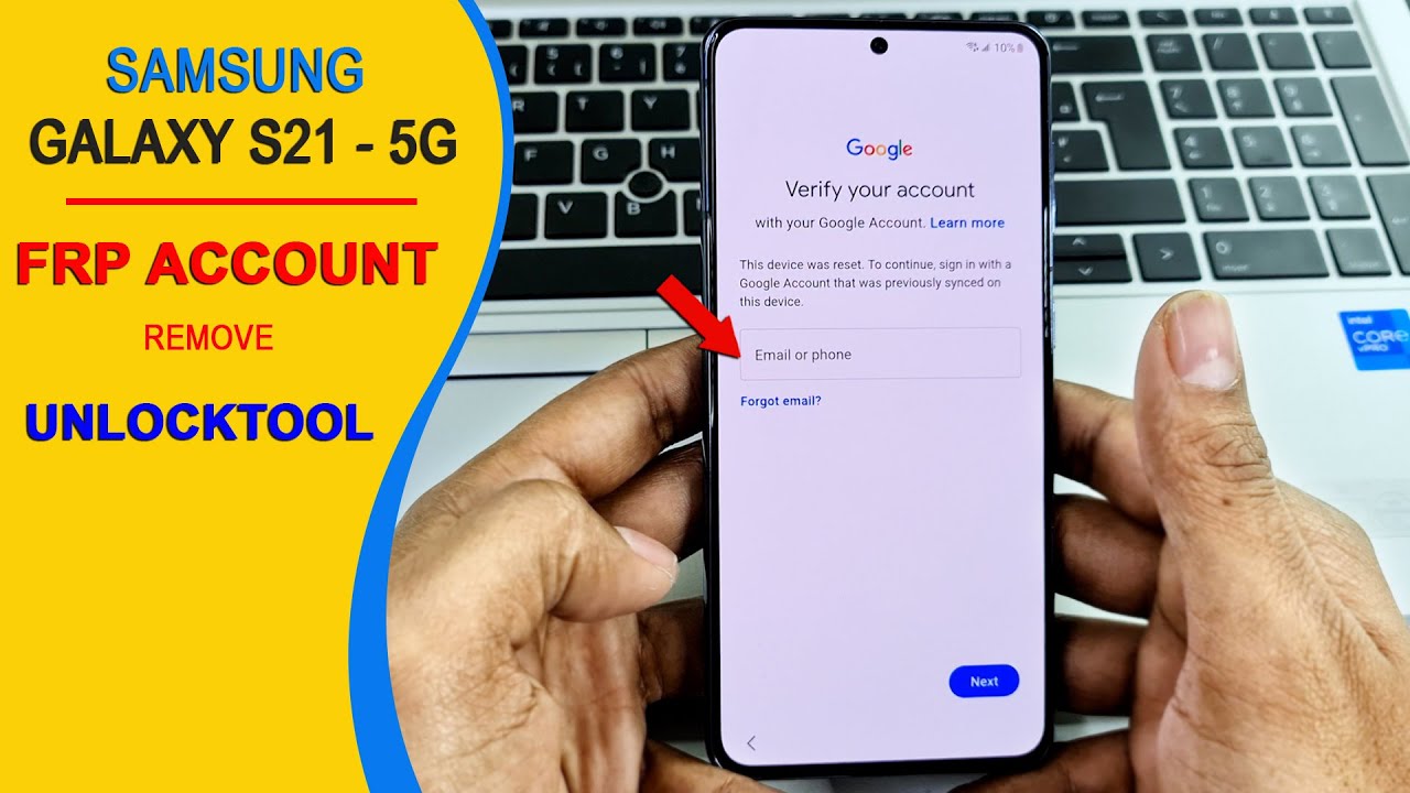 Удаление учетной записи Google FRP на Samsung Galaxy S21 5G