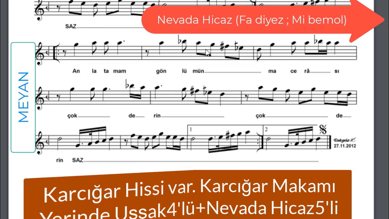 Uşşak - Bir gönül Hikayesi SOLFEJ