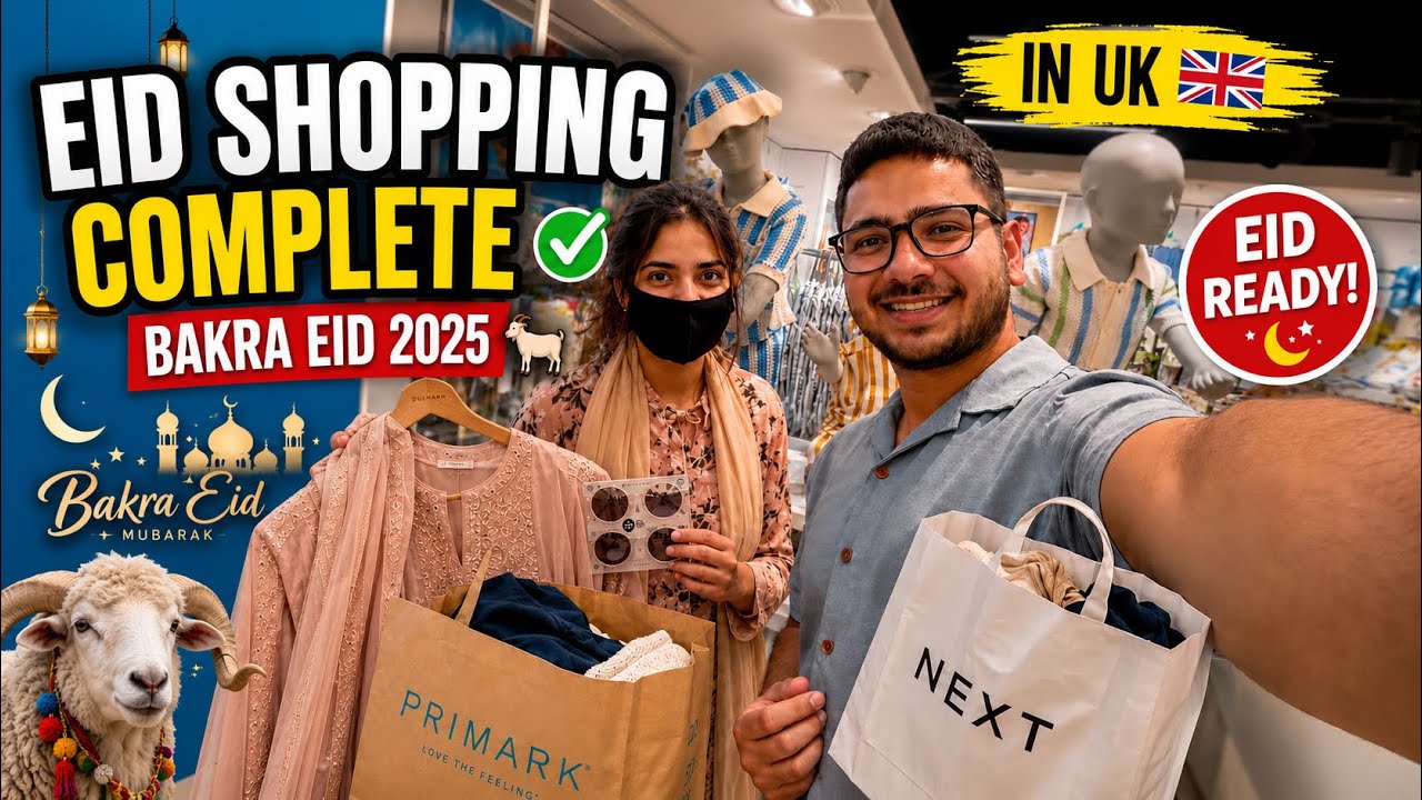 EID SHOPPING in UK 🇬🇧 | Bakra Eid Prep with Wife & Baby 🐑🛍️ #eidshopping #bakraeid #eiduladha 
