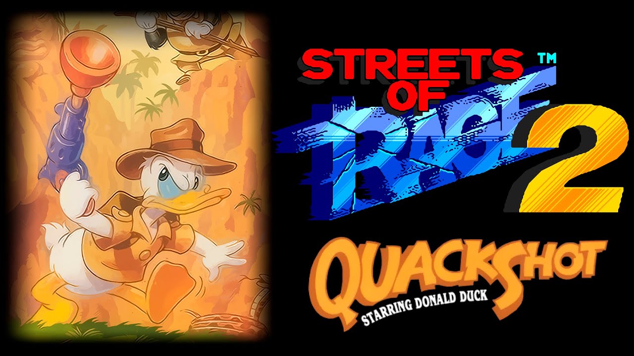 Streets Of Rage 2 - QuackShot hack (Donald Duck) Sega Mega Drive/Genesis
