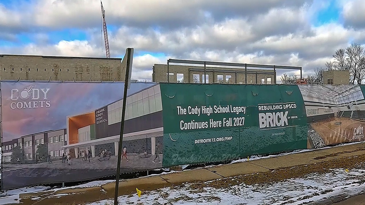 Detroit's New Cody High School Construction & W. Warren Ave. Community Business District.