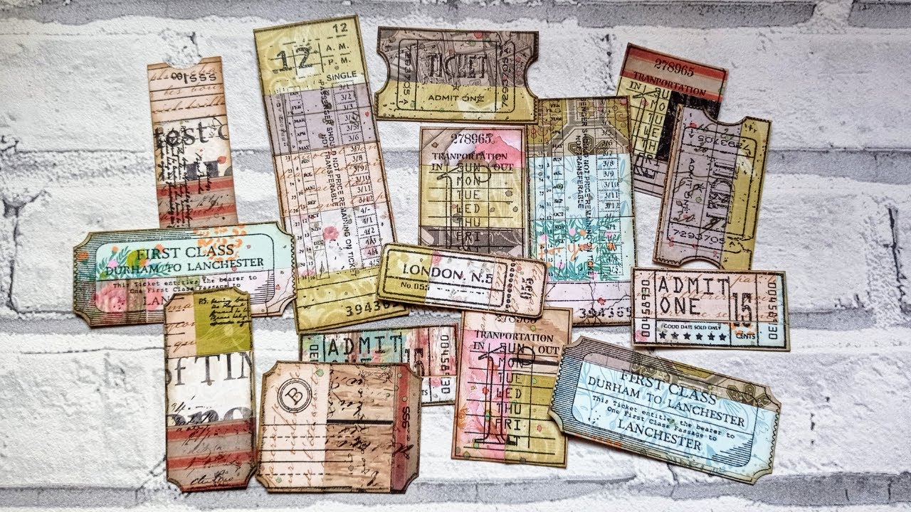 Vintage Tickets From Scraps - #msscrapbusters