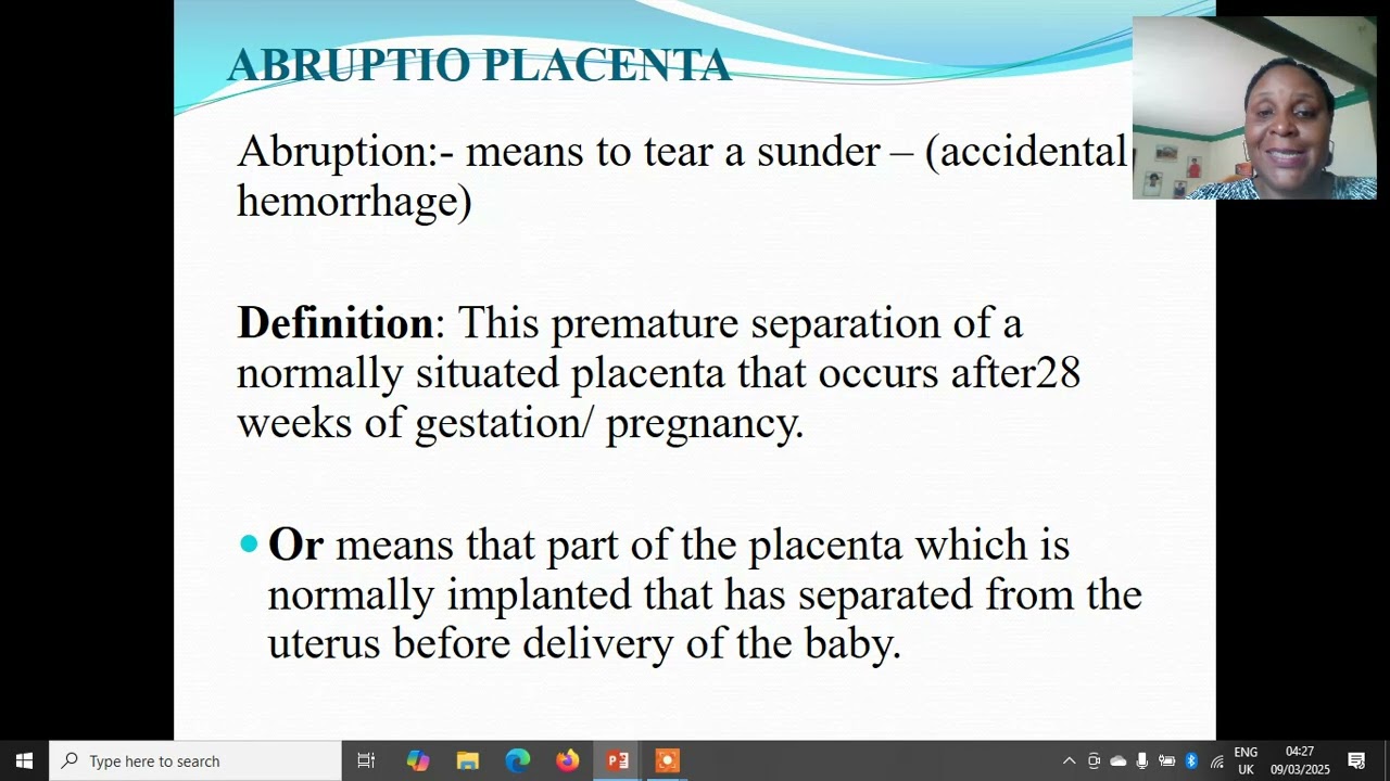Placenta Abruption By Nakijoba R