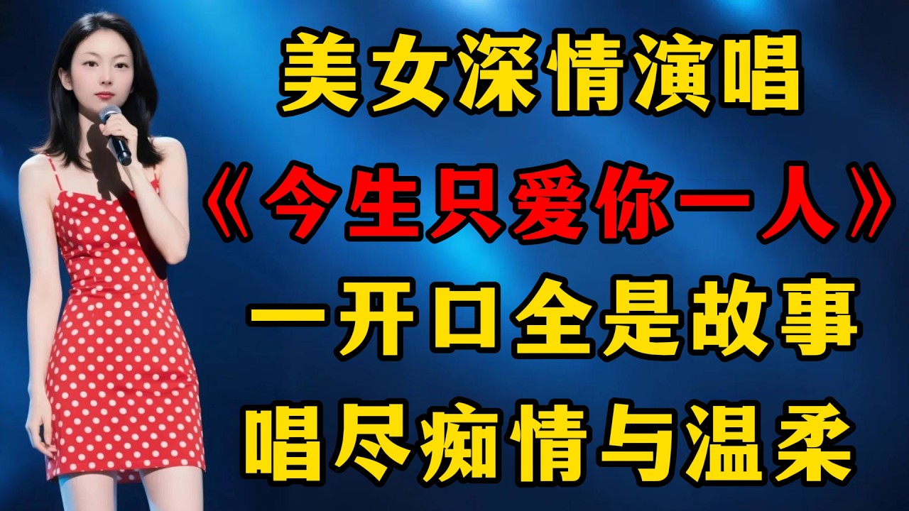 美女深情演唱《今生只爱你一人》，一开口全是故事了，唱尽痴情与温柔！