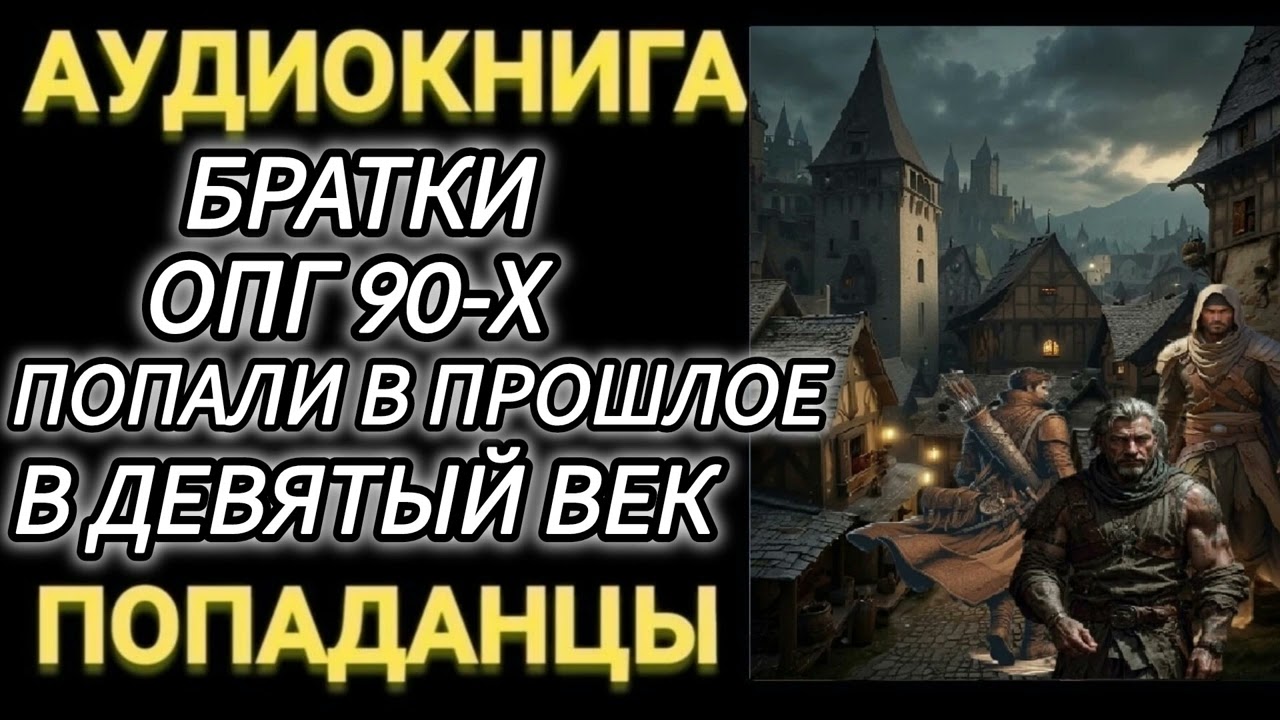 Аудиокнига ПОПАДАНЦЫ В ПРОШЛОЕ: БРАТКИ ОПГ 90 Х ПОПАЛИ В ПРОШЛОЕ В ДЕВЯТЫЙ ВЕК