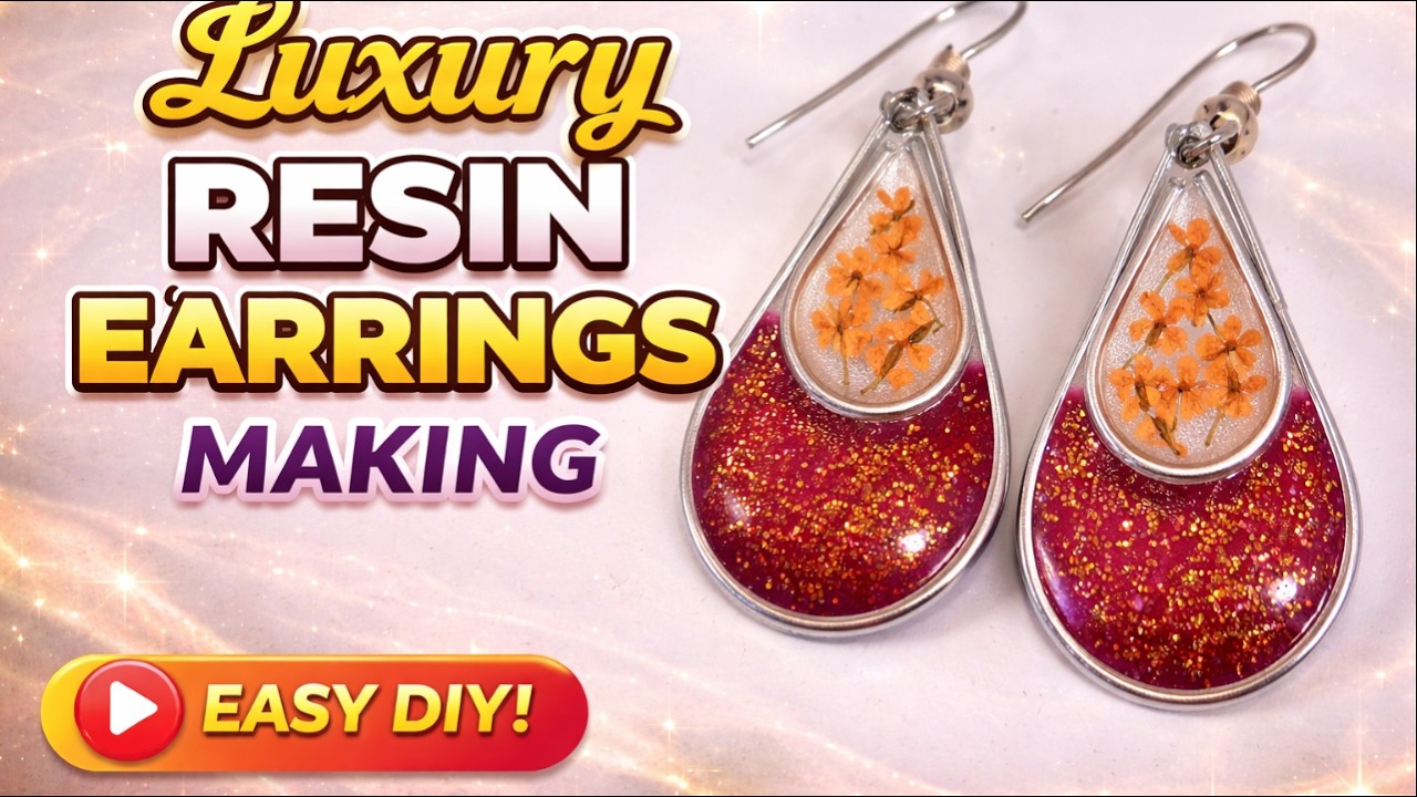 Luxury Resin Earrings Making
