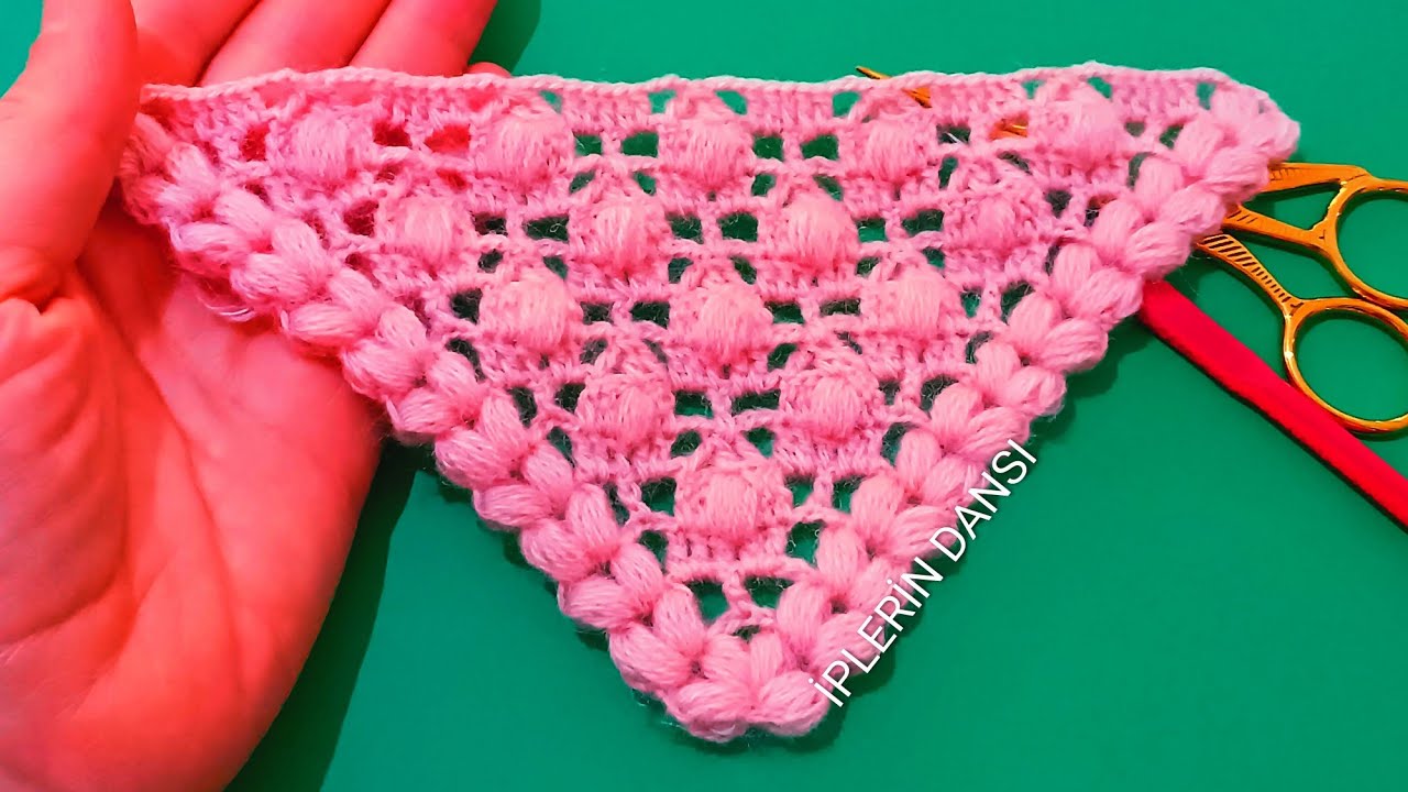 NAZENDE MODELİ✔️ ÜÇGEN ŞAL YAPIMI ✔️HOW TO MAKE A TRIANGLE SHAWL