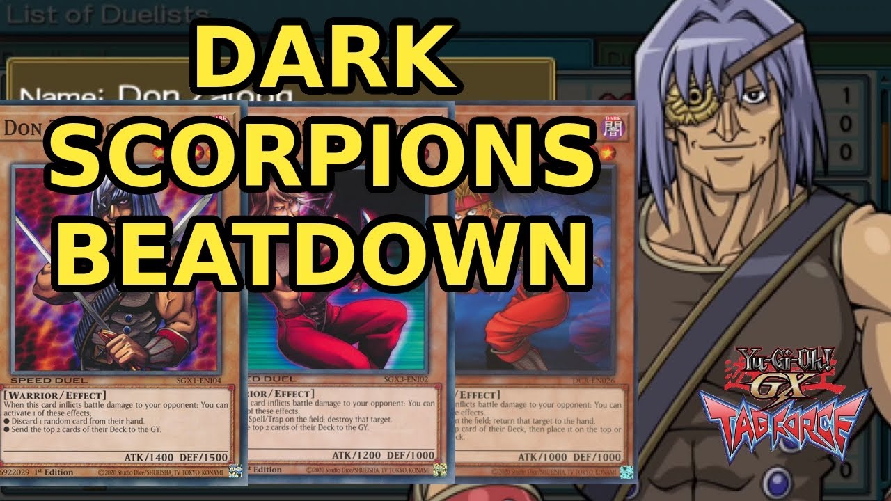 Yugioh GX Tag Force 1 : Don Zaloog / Dark Scorpion Deck