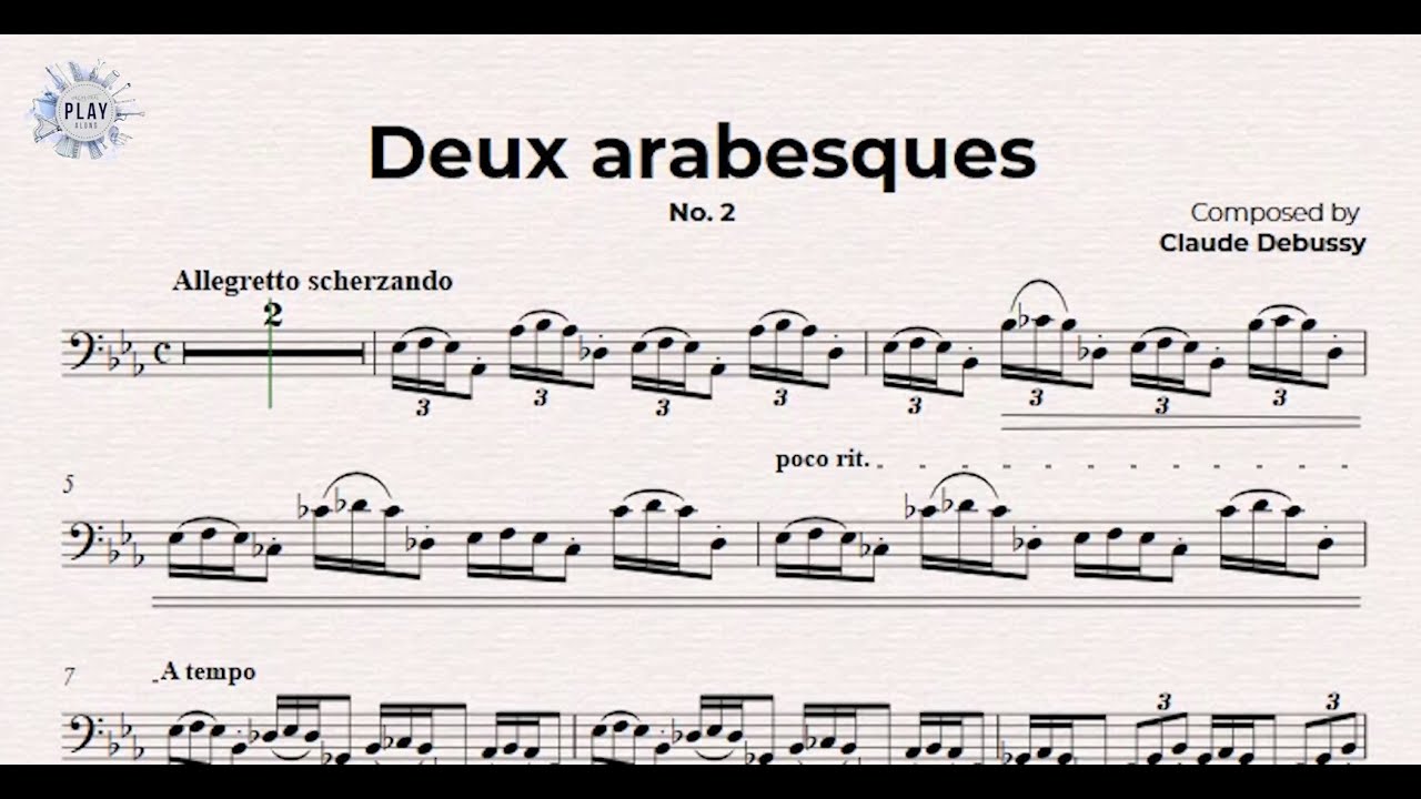 DEUX ARABESQUES 🩰💫 for BASS TROMBONE! by C.Debussy (without metronome & all instruments 👇)