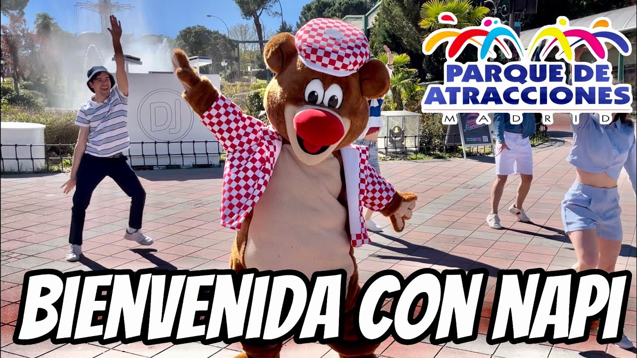[4K] PARQUE DE ATRACCIONES DE MADRID 2023 - BIENVENIDA CON NAPI