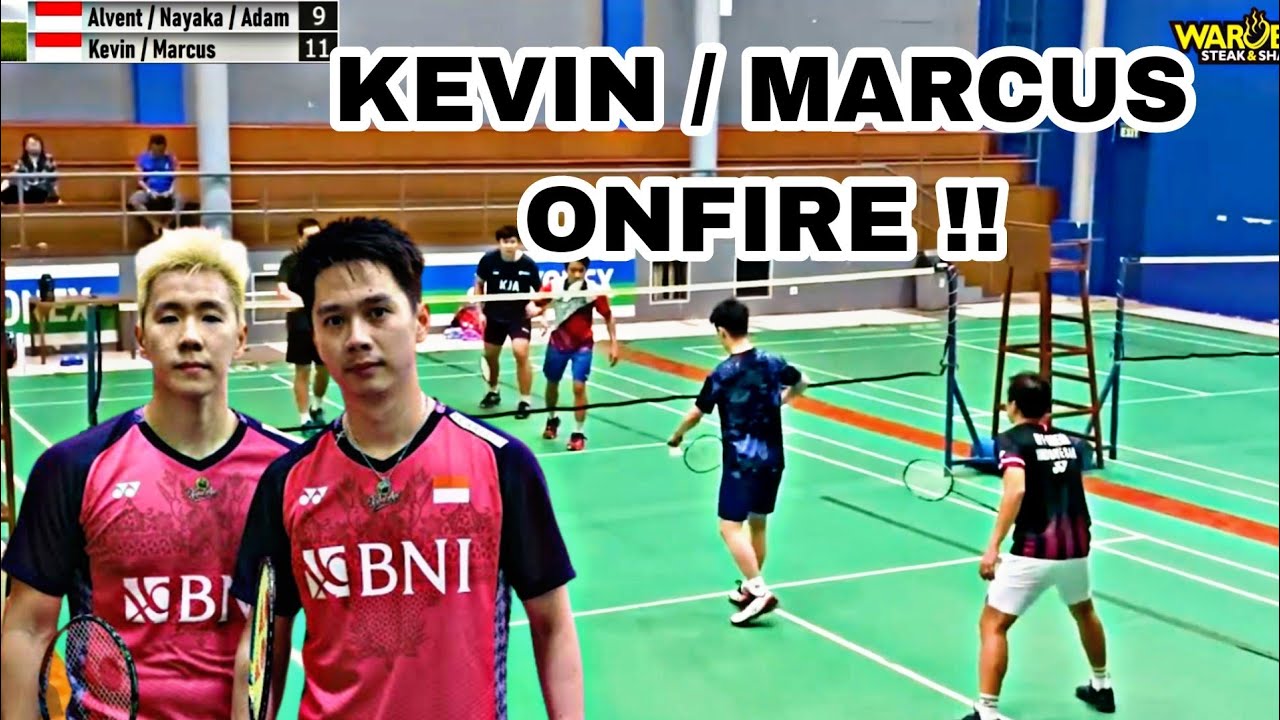 PERTARUNGAN KEVIN / MARCUS MENGHADAPI SERBUAN SMASH. Full Power Smash and Deception Skill