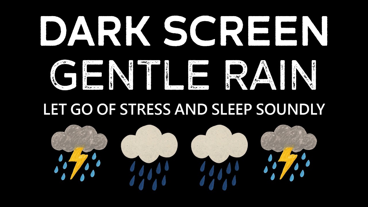 Gentle Rain Sounds for Deep Sleep | Black Screen | Fall Asleep Faster, Relax Your Mind & Reduce