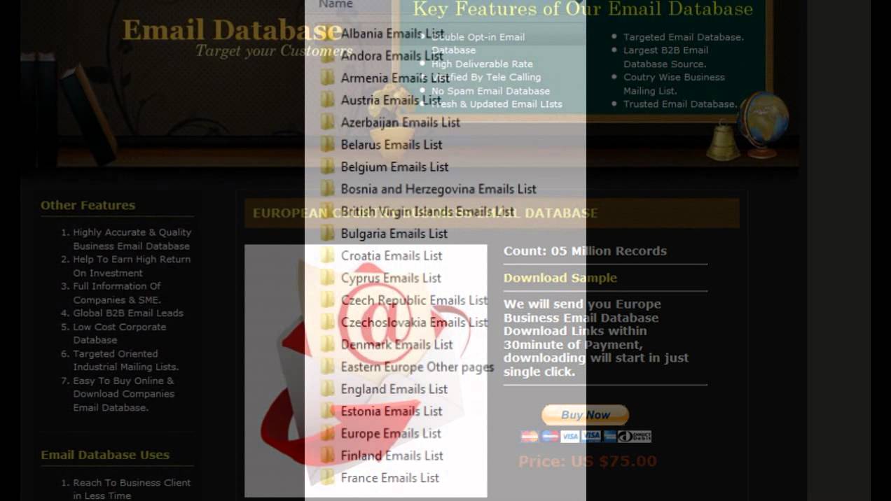 Europe Country Email List| Business Emails & Company Database Eurpean Country