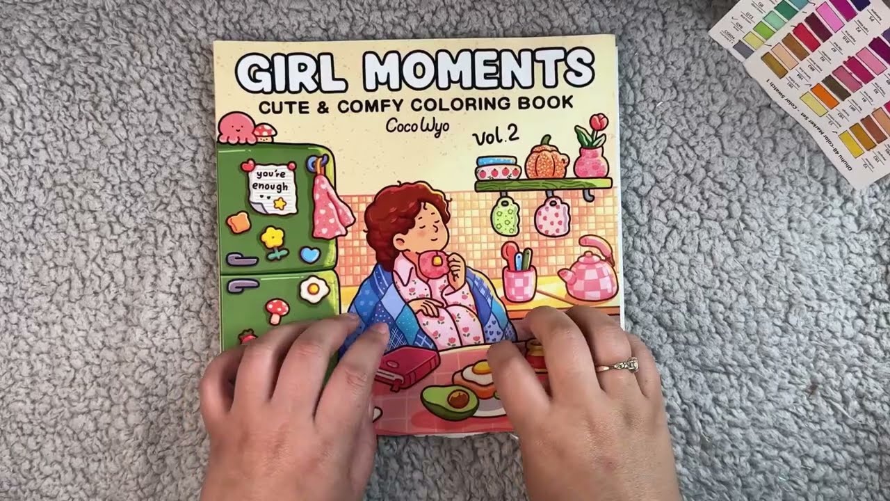 ASMR Coloring with me | Girls Moments | ohuhu #relaxing #asmr 
