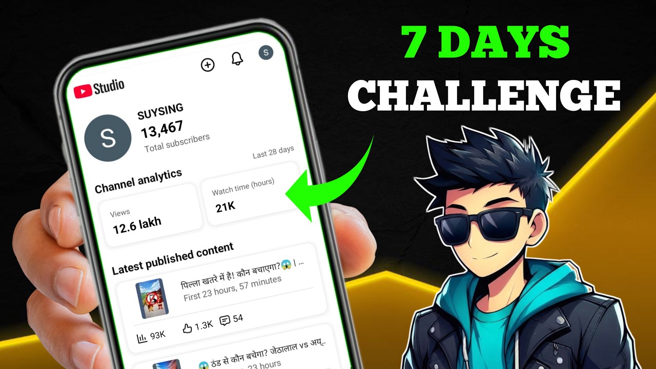 7 Day Shorts Challenge to 1.2K Subscribers LIVE &ndash; 200K+ Views Hack & Real Growth!
